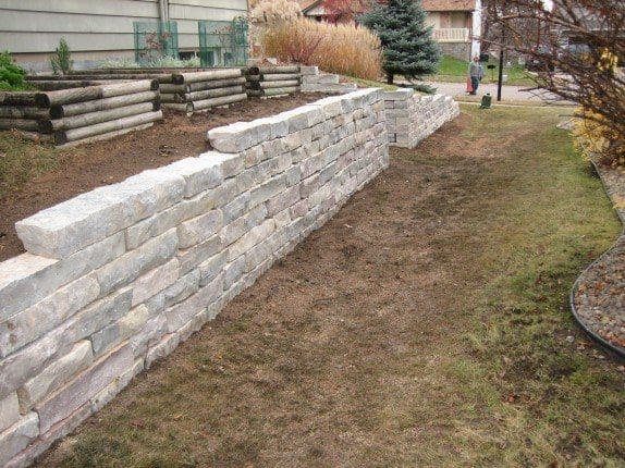 Pahls installed chilton natural stone wall