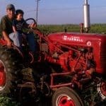 Cole and Colten Picking Peas