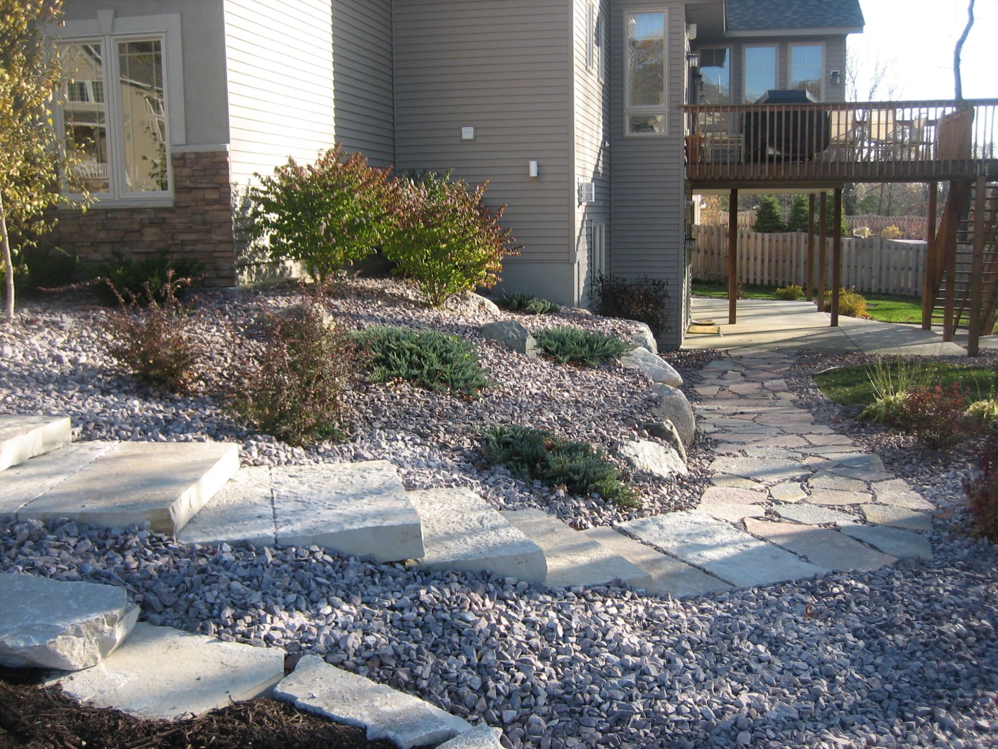 Natural Steps and Chilton Flagstone Path Installation in Lakeville