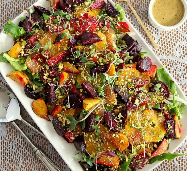 Roasted Beet and Citrus Salad with Mustard Vinaigrette