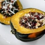 Apple Cider Quinoa Stuffed Acorn Squash