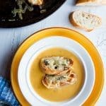 Winter Squash Soup with Gruyere Croutons