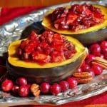 Apple Cranberry Stuffed Acorn Squash