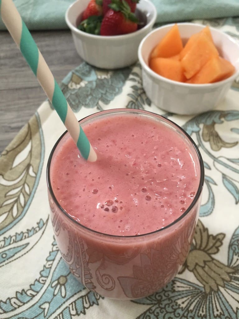 Strawberry Cantaloupe Smoothie