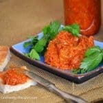 Grilled Eggplant Red Pepper “Caviar”
