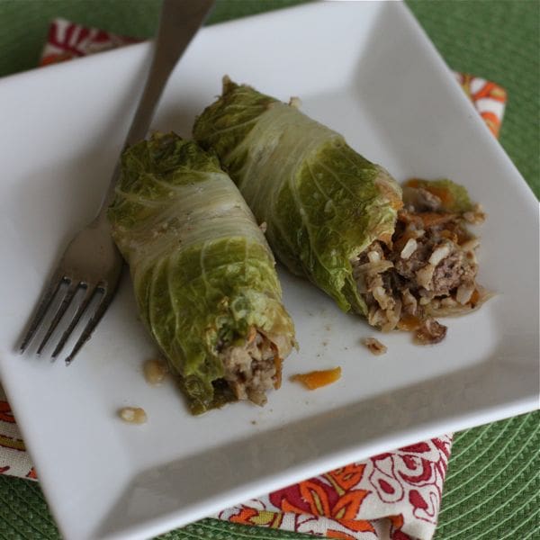 Asian Stuffed Napa Cabbage Rolls