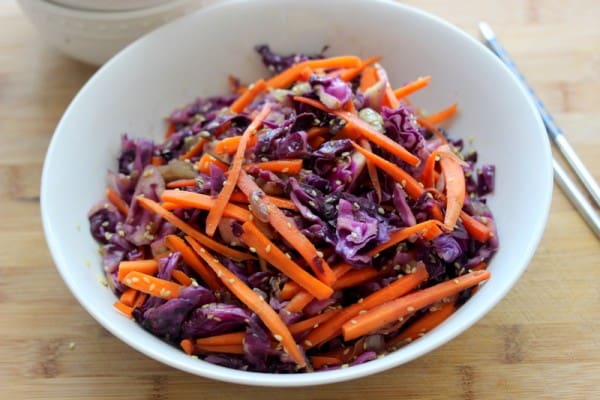 Sesame Carrot and Red Cabbage Stir-Fry