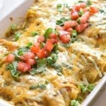 Salsa Verde Chicken Enchiladas