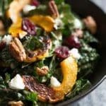 Warm Winter Kale and Delicata Squash Salad with Maple Vinaigrette