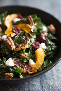 Warm Winter Kale and Delicata Squash Salad with Maple Vinaigrette