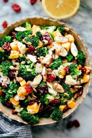 Cranberry Almond Broccoli Salad