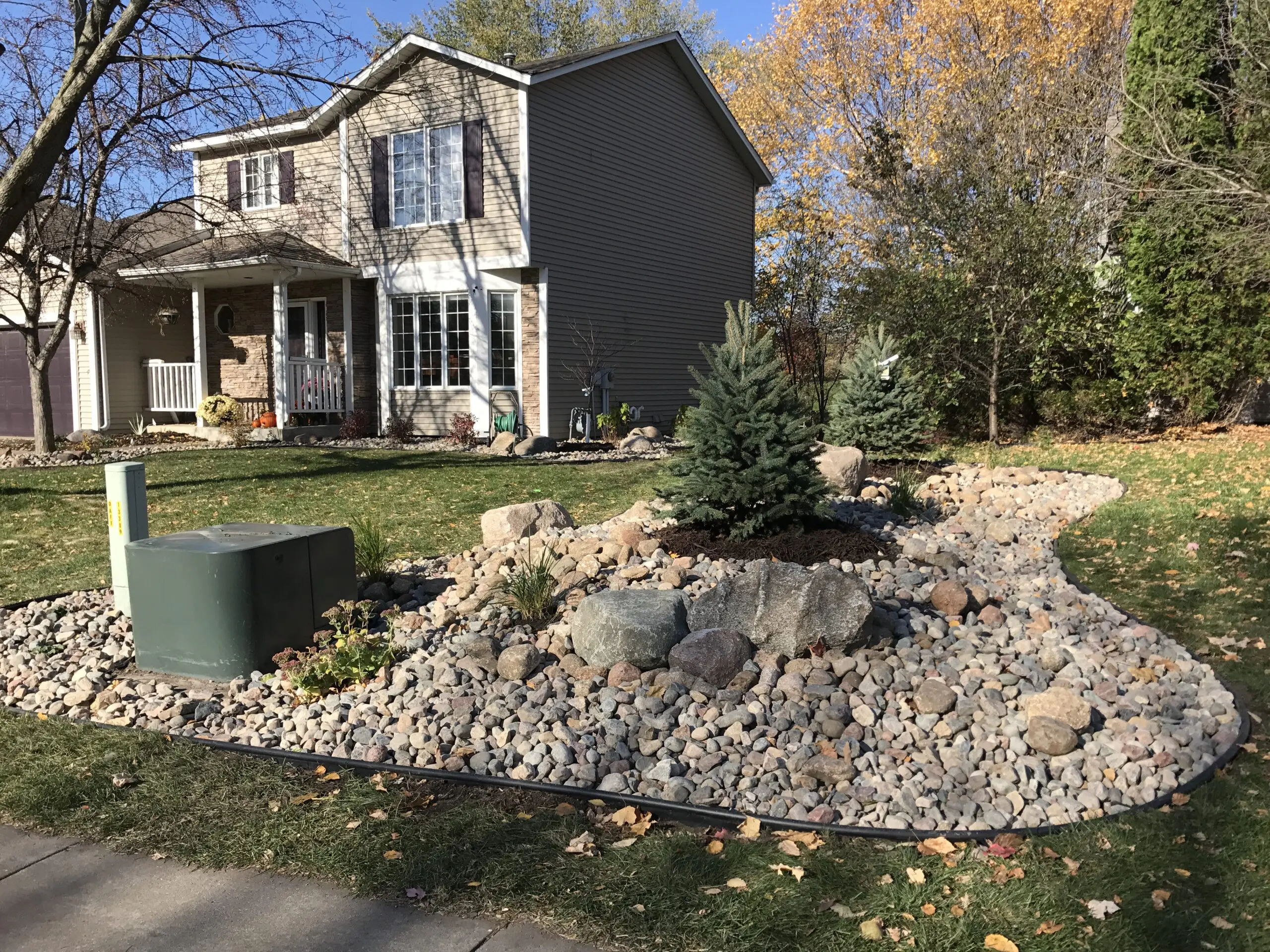 Utility Box Area Landscape in Rosemount