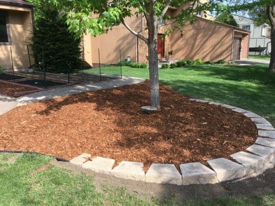 Red-brown mulch