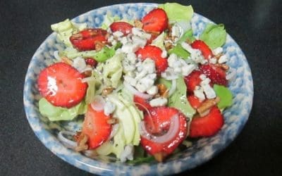 Buttercrunch Lettuce Salad with Strawberries and Spring Onions