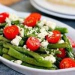 Green (or Yellow Wax) Bean Salad with Tomatoes and Feta Cheese