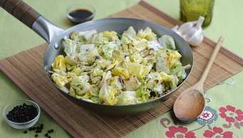 Stir-Fried Savoy Cabbage