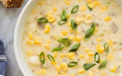 Celery, Corn and Bacon Chowder