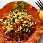 Fresh Sweet Corn, Cucumber and Tomato Salad