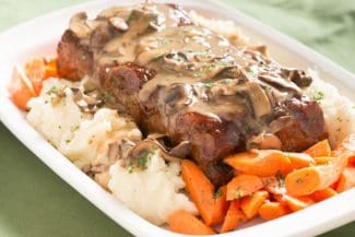 Personal Meatloaf with Maitake Mushroom Gravy