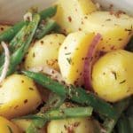 Potato Salad with Purple (or Green) Beans and Salsa Verde