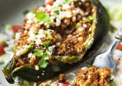 Taco Stuffed Poblano Peppers