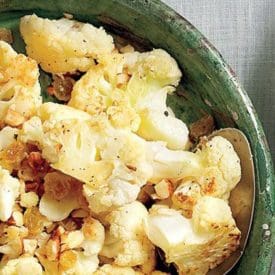 Roasted Cauliflower with Almonds and Golden Raisins