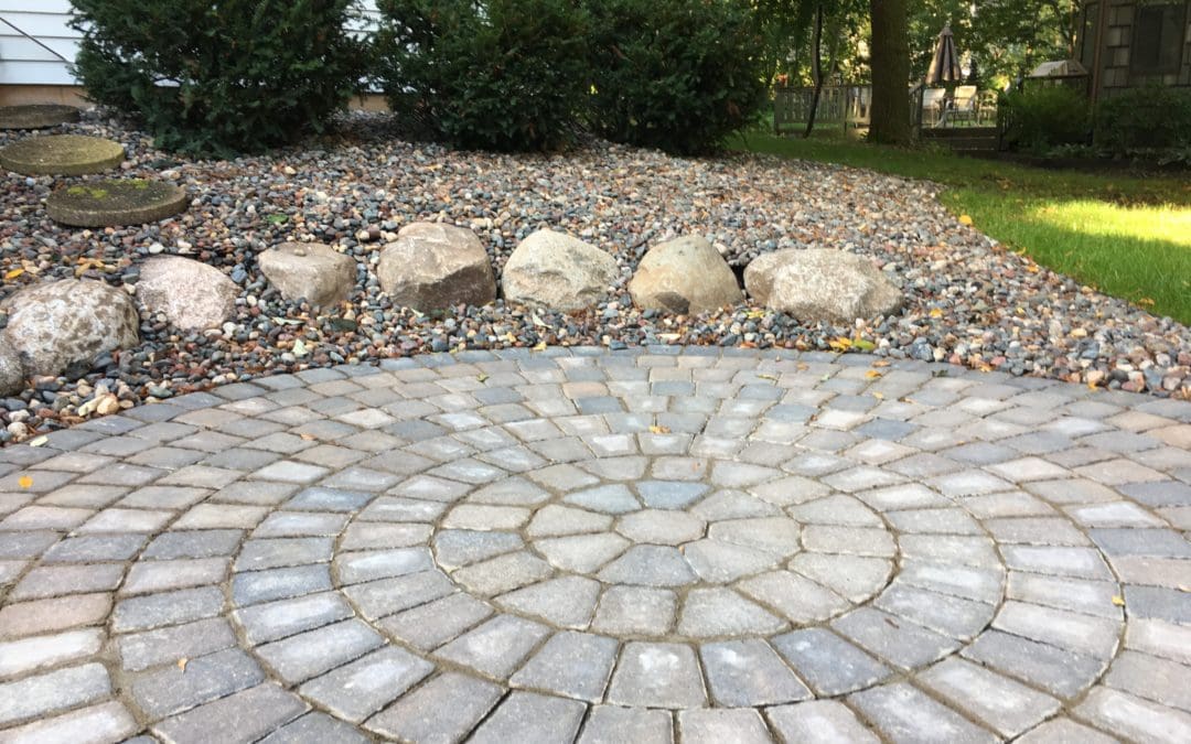 Foundation Landscaping and Paver Patio In Lakeville