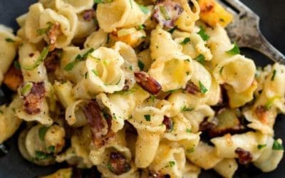 Pasta with Parsnips and Bacon