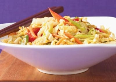 Asian Napa Cabbage Slaw with Peanut Sauce