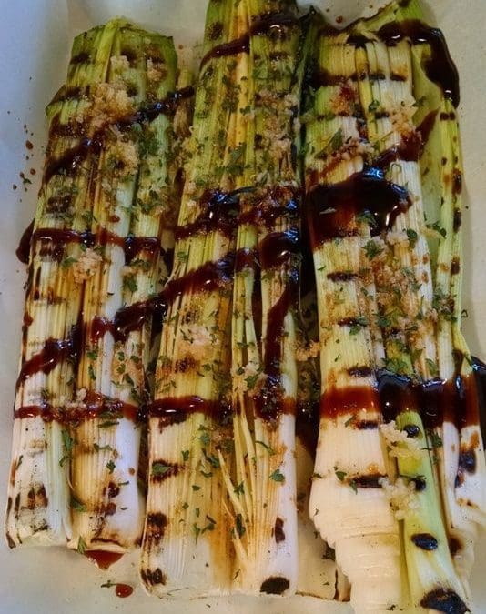 Caramelized Grilled Leeks