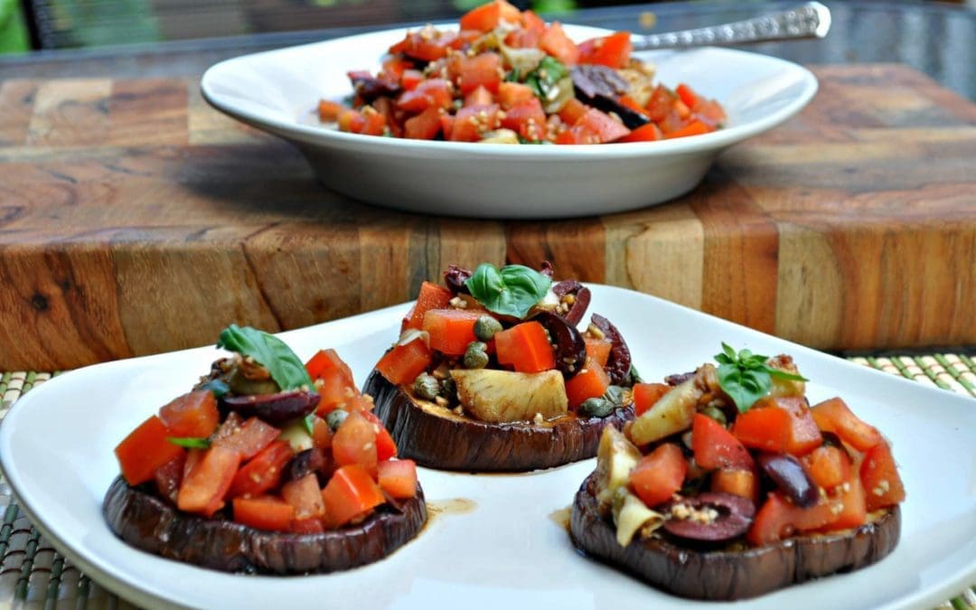 Eggplant Bruschetta (Low Carb, Paleo, Gluten Free)