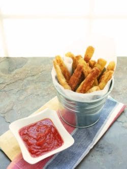 Low-Carb and Gluten Free Eggplant “Fries”