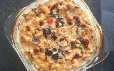 Keto Creamy Chicken and Eggplant Casserole