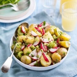 Baby Potato Salad with Radishes and Celery