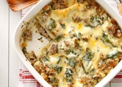 Sausage and Swiss Chard Lasagna