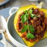 Chili Stuffed Acorn Squash