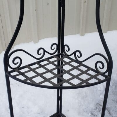 Corner Plant Stand Black