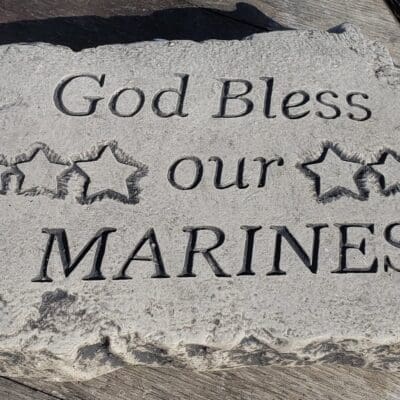 God Bless Our Marines Stone
