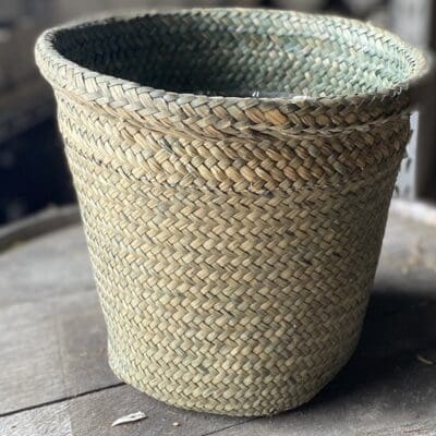 8" Green Wicker Baskets