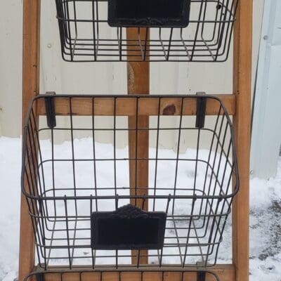 Ladder Basket Rack