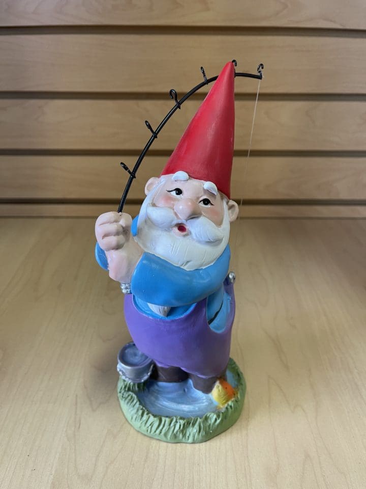 10" Ceramic Fishing Gnome