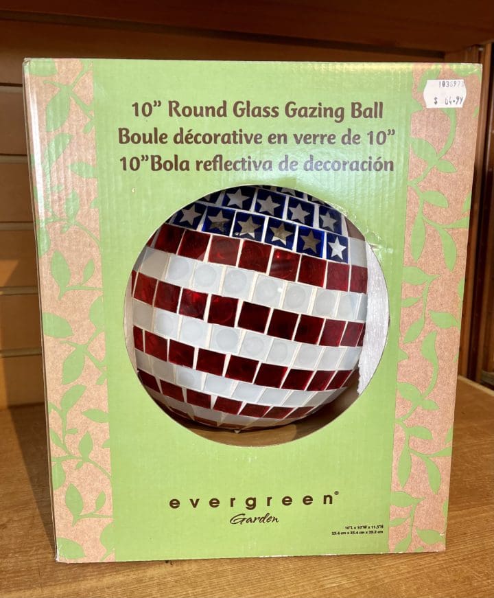Gazing Ball Patriotic Mosaic