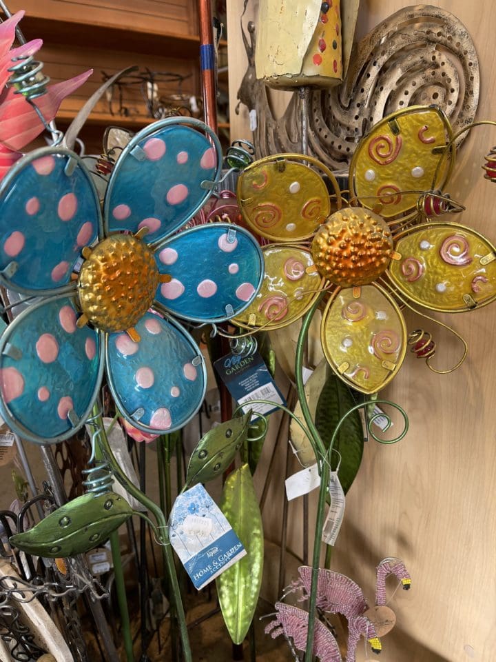 Glass Flower Stake Assorted 36"