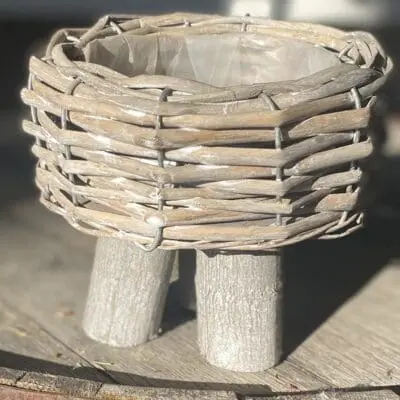 Wicker Small Planter