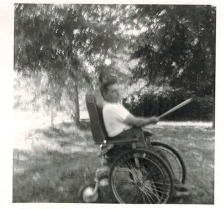 1946 Leo playing baseball