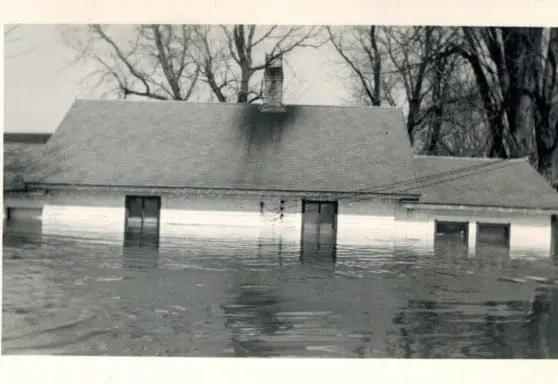 Flooded Bloomington farm house