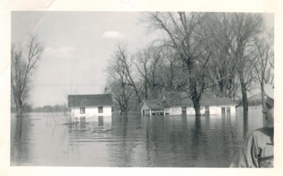 Flooded Bloomington farm house