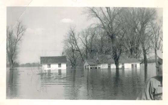 Flooded Bloomington farm house