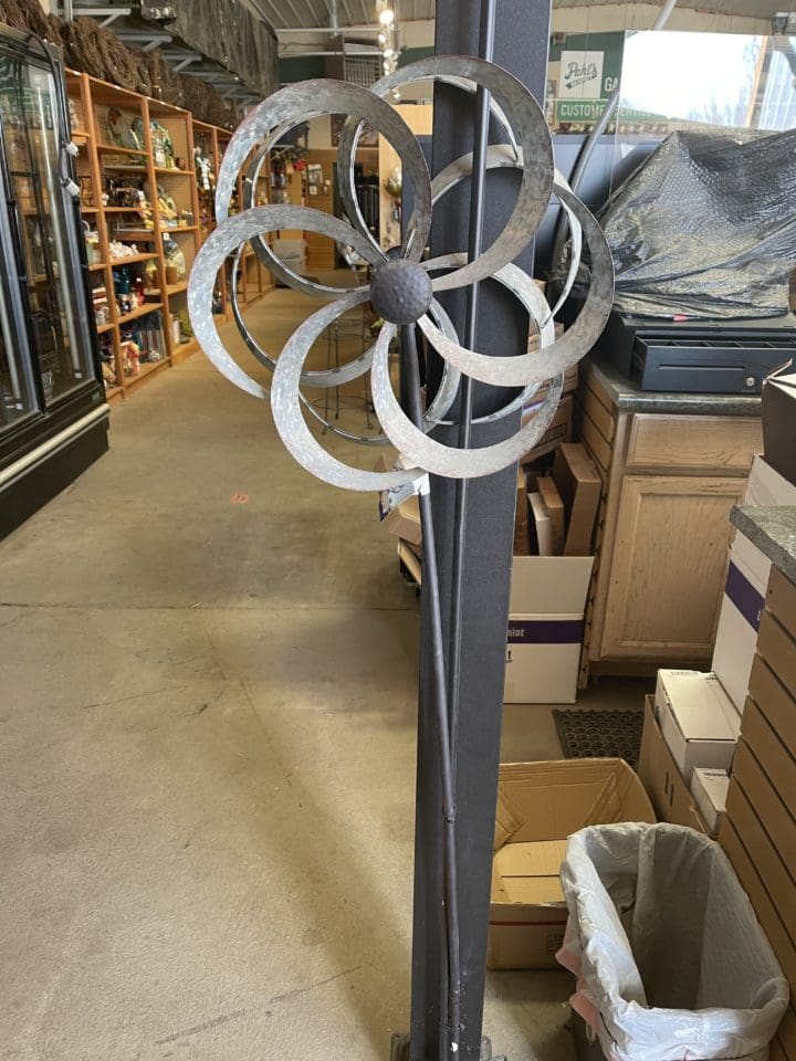 Galvanized Windmill Garden Stake