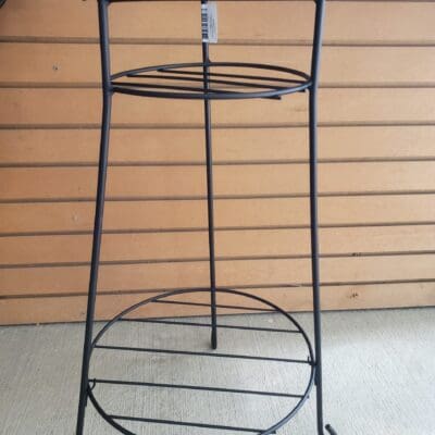 PLANT STAND 2 TIER ROUND BLACK 30"